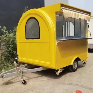 Carrito de comida callejera Máquina de hielo raspado Carrito de comida Móvil Tralier Food Trucks