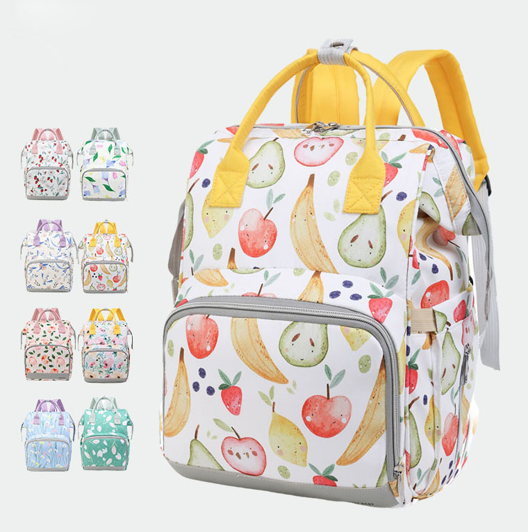 Новинка 2022, сумка для пеленок с новейшим принтом, влажная сумка для мамы, водонепроницаемая сумка из ткани Оксфорд для пеленок, рюкзак для подгузников, сумка для женщин