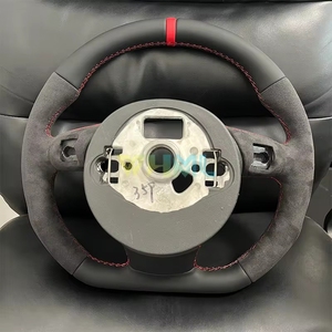 <span class=keywords><strong>Volant</strong></span> pour <span class=keywords><strong>Audi</strong></span> <span class=keywords><strong>A3</strong></span> A4 A5 A6 A7 A8 S3 S4 S5 B9 <span class=keywords><strong>Volant</strong></span> entièrement en daim avec surpiqûres rouges et cadre de bouton de commande - Product Image 4