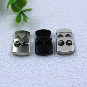 Hợp kim hai lỗ có thể điều chỉnh đàn hồi dây kim loại khóa cuối TOPE điều chỉnh cho quần áo dây chuỗi Stopper cho dây thừng dây rút may mặc - Product Image 2