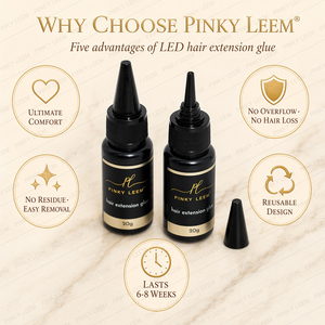 Colle pour extensions capillaires Pinky Leem 20g – Adhésif professionnel pour extensions de cheveux, outil de salon, colle transparente à lumière UV, vente en gros - Product Image 5