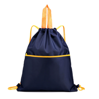 Sac à dos de sport à cordon de serrage coloré et bon marché avec logo mignon sac promotionnel de luxe personnalisé en nylon marron RPET