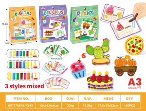 Kit Artistico STEM con Argilla Colorata, Giocattolo Educativo Fai-da-Te per Bambini e Bambine 2025, Divertenti Strumenti per Argilla Magica, Vari Stampi in Plastica - Product Image 6