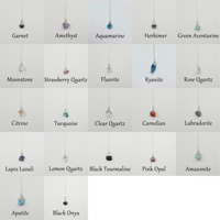Cristaux pierres de guérison bijoux d'anniversaire collier en acier inoxydable en argent sterling 925