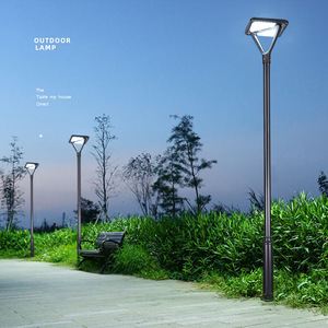 Lampe solaire à poteau haut 3m pour cour et jardin, LED extérieure étanche pour parcs et villas - Product Image 2