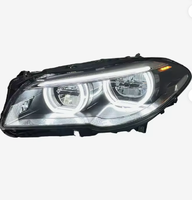 Phares bicolores pour BMW Série 5 F10 F18 520i 525i 2011-2017, style yeux d'ange LED jaune et blanc