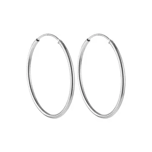 Simple 925 Sterling Silver Small Large Circle Huggie Hoop Earring Gold Plated Hoops For Women