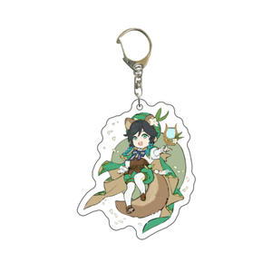 Porte-clés en acrylique avec Badge du dessin animé kunikuzhi, <span class=keywords><strong>Morax</strong></span>, Kaeya, Xiao Hu, Tao, Tartaglia, pendentif, accessoires de Cosplay - Product Image 6