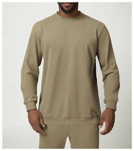 Sweat-shirt Yiyi respirant, anti-transpiration, doux pour la peau et confortable, col rond, mélange de coton, poignets et ourlet côtelés, <span class=keywords><strong>pull</strong></span>-over - Product Image 5