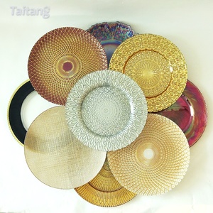 Bán Buôn Trang Trí Thủy Tinh Vàng Charger Tấm - Product Image 5