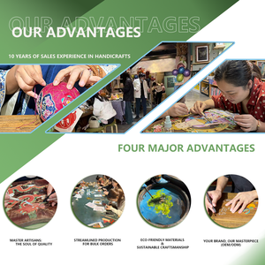 Boîte à médiators en bois vintage en émail cloisonné - Bois de noyer - Product Image 5