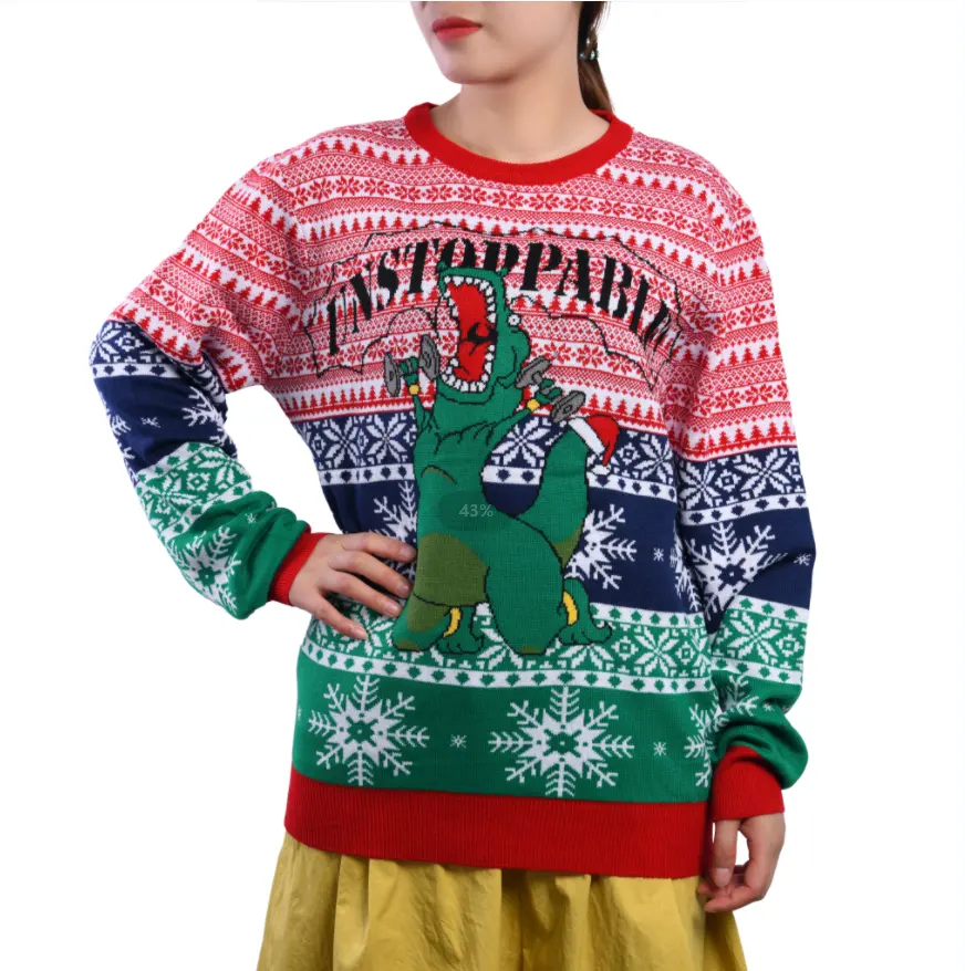 Ugly Christmas Sweater For Women Girls Pullover Cotton Knit Top Women Sweaters Christmas Knitwear Sweater
