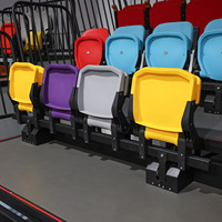 Sièges de stade personnalisables à prix d'usine, chaises de tribune en plastique robustes pour la construction de salles de basketball
