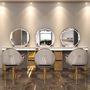 Zxm Barber Shop <b>Mirror</b> Hair Salon Special Led With Light Wall Mounted Simple European Style Hair Cutting <b>Mirror</b> Salon <b>Mirror</b> - Product Image 3