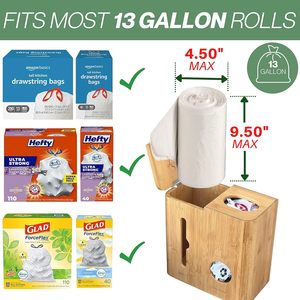 Dispensador de bolsas de <span class=keywords><strong>basura</strong></span> de bambú al por mayor organizador de bolsas de <span class=keywords><strong>basura</strong></span> multiusos dispensador de bolsas de <span class=keywords><strong>basura</strong></span> soporte de rollo debajo del <span class=keywords><strong>fregadero</strong></span> para Cocina - Product Image 2