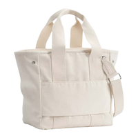 Sacs fourre-tout en toile de coton naturel, logo personnalisé, sac de courses réutilisable vierge avec poche et fermeture éclair