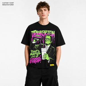 Camisetas para <span class=keywords><strong>Hombre</strong></span> de Alta Calidad, Transpirables, Negras, Personalizadas, Estilo Urbano, 240 g/m², de Algodón, Manga Corta, <span class=keywords><strong>Talla</strong></span> <span class=keywords><strong>Grande</strong></span> - Product Image 1