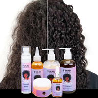 Kit Professionnel Personnalisable pour Soins Capillaires Chebe – Shampoing et Après-Shampoing Anti-Pelliculaire Sans Sulfate, Huile Essentielle pour la Croissance des Cheveux Bouclés