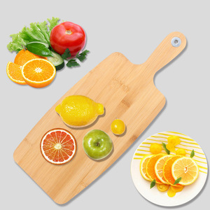 Bamboo Cutting Board Multi Functional With Handle Portable Reversible For <b>Steak</b> Bread Making Kitchen Use - Product Image 2
