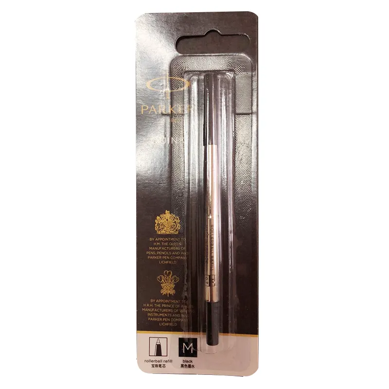 Bolígrafo De metal reemplazable de gran volumen, recargas de bolígrafo de tinta neutra de 0,5 MM, 11,6 cm de largo, con tarjeta de burbujas