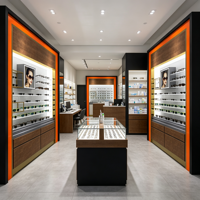 Vitrine optique de luxe sur mesure avec éclairage LED, présentoir à lunettes professionnel pour magasin d'optique, intérieur de magasin en acrylique