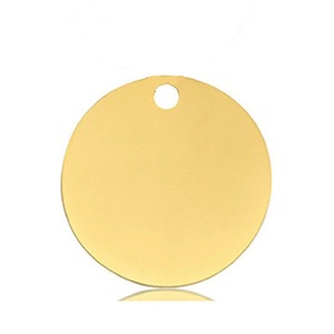 Collier pendentif porte-clés en acier inoxydable argenté de 20 mm avec logo personnalisé en gros, léger, gravé, style tendance - Product Image 4