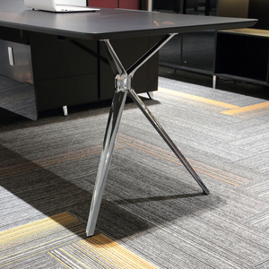Escritorio Ejecutivo Negro de Diseño Moderno, Mesa Grande para Jefe con Gabinete Lateral de Almacenamiento - Product Image 4