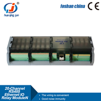 Huaqingjun 20 canaux IO RS485 Module de relais Ethernet Modbus RTU & TCP G2R-1 10A entrée NPN PNP RJ45 relais pour maison intelligente
