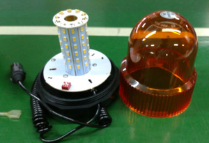 Luz Estroboscópica Giratoria LED Roja de 0-120 <span class=keywords><strong>dB</strong></span> con Zumbador, 100-240 V CA, Amplio Rango de Voltaje - Product Image 3