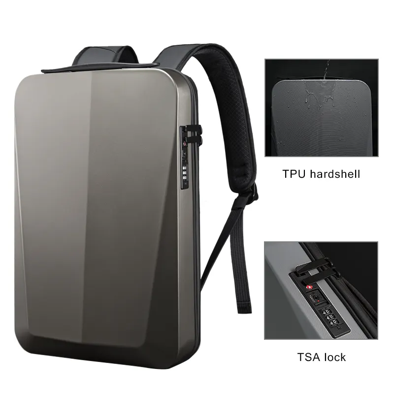 กระเป๋าเป้สะพายหลังสำหรับใส่แล็ปท็อป,กระเป๋าเป้สะพายหลังทำจากผ้า EVA กันน้ำได้ตามต้องการป้องกันขโมยสำหรับเดินทาง