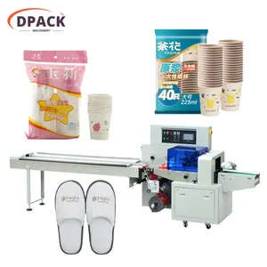 Multi-function Disposable slippers packing machine Plastic Cups soap disposable daily necessities pillow flow packaging machine