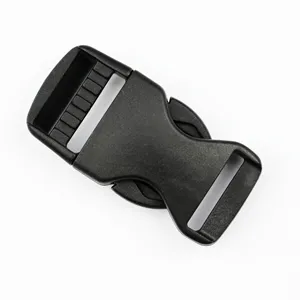 20mm 25mm 32mm 38mm 51mm Pom Black Plastic Double Sided Quick Release Buckle Clip For Cord Strap Backpack Bag