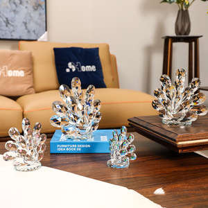 Ornement en cristal en forme de paon, cristal blanc taillé, décoration d'intérieur, artisanat de bureau, cadeau - Product Image 4