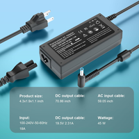 Adaptateur secteur pour ordinateur portable 45W 19.5V 2.31A pour HP Pavilion X360 11 13 15 Stream 13 11 Elitebook 830 840 850 G3 G4 G5 G6 Chargeur pour ordinateur portable