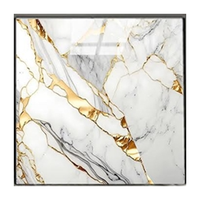 Autocollants muraux en marbre 3D modernes 60*60cm, étanches, style plaqué or, antistatiques, pour différentes conceptions, pour décoration murale