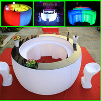 Comptoir de bar lumineux portable en plastique PE étanche IP54 pour mariage et fête