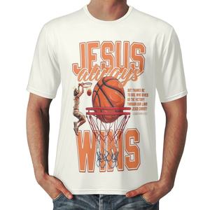 T-shirt a maniche corte alla moda della serie Jesus, t-shirt da uomo traspirante ed elegante - Product Image 3