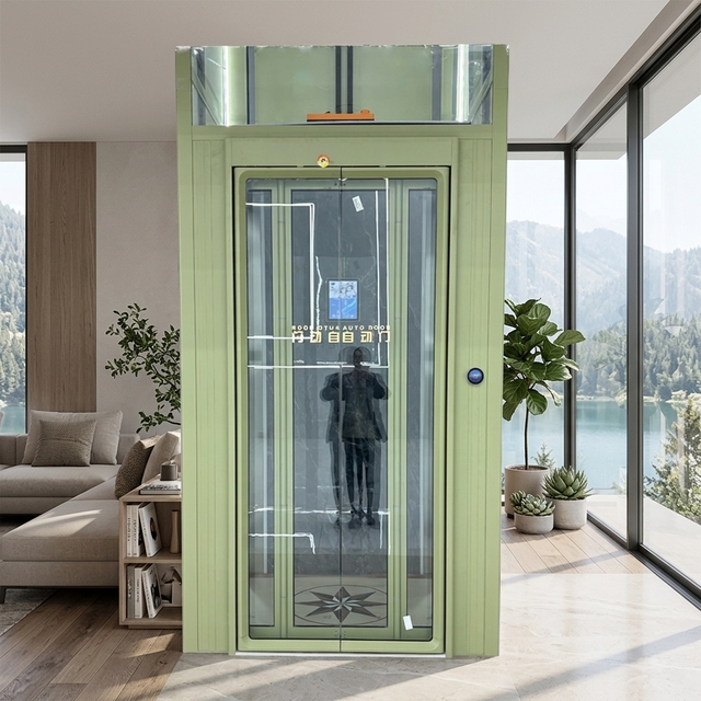 Low Noise Residential Glass Shaft Elevator Indoor & Outdoor Small Lift