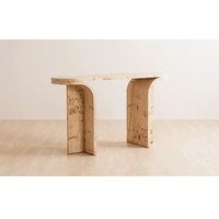 Console d'entrée pliable élégante au design moderne, construction en marbre, rangement extensible pour salon et hôtel