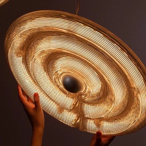 Kooij Fresnel Glass Pendant Light Round Led Single Head Home <b>Decor</b> <b>Lighting</b> - Product Image 4