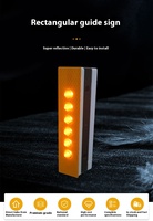 DC 12V/24V filaire Tunnel Guide signe plastique Rectangle LED clignotant délinéateur avec yeux de chat étanche IP68 panneaux routiers lumière