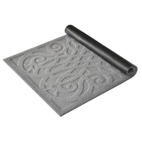 Tapis antidérapant gaufré à chaud style Aubusson japonais, motif floral, en polyester avec envers en PVC noir, tapis à prix réduit pour la maison et les voyages