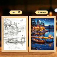 Peinture murale photo personnalisée en dropshipping, peinture lumineuse, cadeaux créatifs, cadre photo LED pour la décoration de la maison