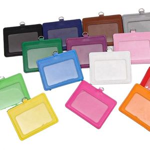 Porte-cartes et porte-badges professionnels en cuir PU mince, vente en gros - Product Image 2