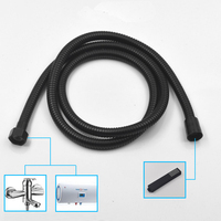 Tuyau de Douche Flexible en Acier Inoxydable Noir Peint de 1,5m et 2m, Moderne pour Salle de Bain, Garantie de 2 Ans, Assistance Technique en Ligne