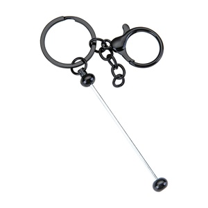 In Stock DIY <strong>Beaded</strong> Round Ring <strong>Keychain</strong> Phone Case Earphone Cover Pendant Beadable <strong>Keychain</strong> DIY <strong>Beaded</strong> Key Chain Bar - Product Image 6