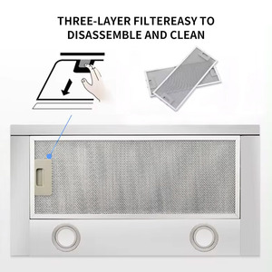 <span class=keywords><strong>Cappa</strong></span> aspirante a parete di alta qualità per uso domestico, ultima versione <span class=keywords><strong>con</strong></span> pulsante e aspirazione laterale - Product Image 2