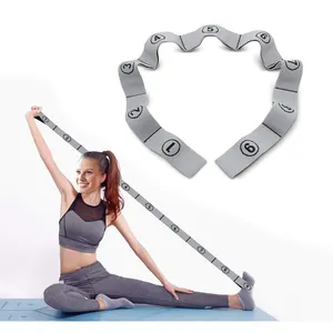 Penjualan terlaris Stretchpolyester anyaman latihan peregangan tali Yoga dengan kustom loop