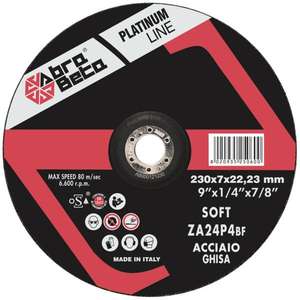 ABRA BETA - AB000121230 ZA24P4 SOFT-Discos rectificadores de centro deprimido para acero y acero inoxidable (paquete múltiple) ABRASIVOS - Product Image 1