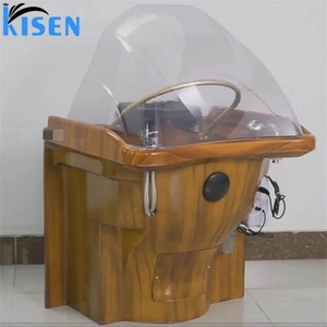 Muebles de Peluquería Kisen, Lavabo Portátil para Lavar el Cabello, Lavabo Móvil de Madera para Champú en Venta - Product Image 5